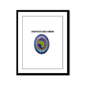 AFRICOM - M01 - 02 - United States Africa Command with Text - Framed Panel Print
