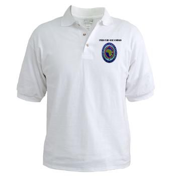 AFRICOM - A01 - 04 - United States Africa Command with Text - Golf Shirt - Click Image to Close
