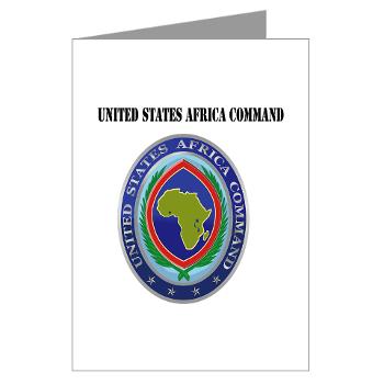 AFRICOM - M01 - 02 - United States Africa Command with Text - Greeting Cards (Pk of 10) - Click Image to Close