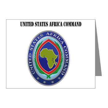 AFRICOM - M01 - 02 - United States Africa Command with Text - Note Cards (Pk of 20) - Click Image to Close