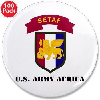 USARAF - M01 - 01 - U.S. Army Africa (USARAF) with Text - 3.5" Button (100 pack)