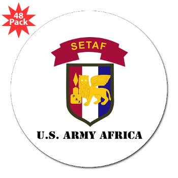 USARAF - M01 - 01 - U.S. Army Africa (USARAF) with Text - 3" Lapel Sticker (48 pk)