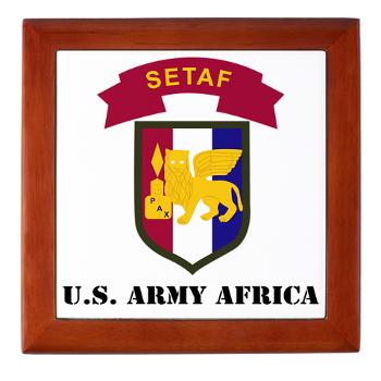 USARAF - M01 - 03 - U.S. Army Africa (USARAF) with Text - Keepsake Box