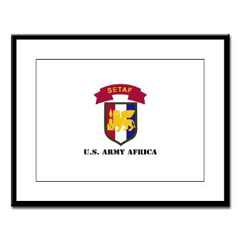 USARAF - M01 - 02 - U.S. Army Africa (USARAF) with Text - Large Framed Print
