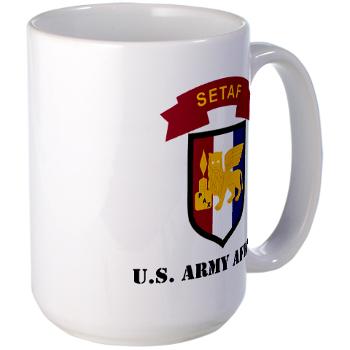 USARAF - M01 - 03 - U.S. Army Africa (USARAF) with Text - Large Mug - Click Image to Close