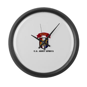 USARAF - M01 - 03 - U.S. Army Africa (USARAF) with Text - Large Wall Clock