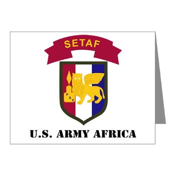 USARAF - M01 - 02 - U.S. Army Africa (USARAF) with Text - Note Cards (Pk of 20)