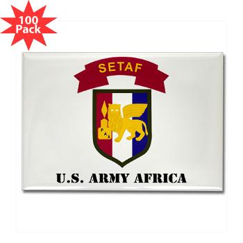 USARAF - M01 - 01 - U.S. Army Africa (USARAF) with Text - Rectangle Magnet (100 pack) - Click Image to Close