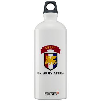 USARAF - M01 - 03 - U.S. Army Africa (USARAF) with Text - Sigg Water Bottle 1.0L