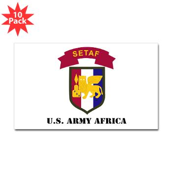 USARAF - M01 - 01 - U.S. Army Africa (USARAF) with Text - Sticker (Rectangle 10 pk) - Click Image to Close