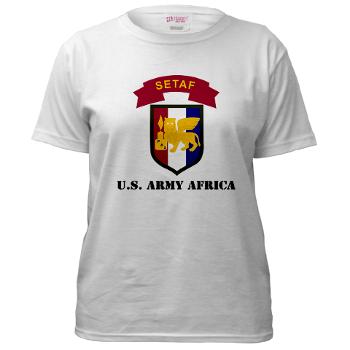 USARAF - A01 - 04 - U.S. Army Africa (USARAF) with Text - Women's T-Shirt