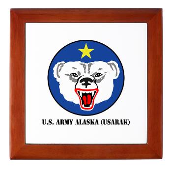 USARAK - M01 - 03 - U.S. Army Alaska (USARAK) with Text - Keepsake Box