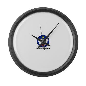 USARAK - M01 - 03 - U.S. Army Alaska (USARAK) with Text - Large Wall Clock