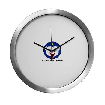 USARAK - M01 - 03 - U.S. Army Alaska (USARAK) with Text - Modern Wall Clock