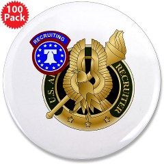 USAREC - M01 - 01 - United States Army Recruiting Command 3.5" Button (100 pack) - Click Image to Close
