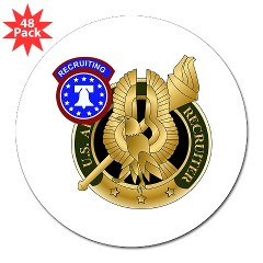 USAREC - M01 - 01 - United States Army Recruiting Command 3" Lapel Sticker (48 pk) - Click Image to Close
