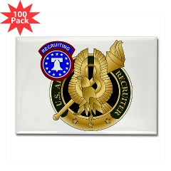 USAREC - M01 - 01 - United States Army Recruiting Command Rectangle Magnet (100 pack)