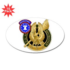 USAREC - M01 - 01 - United States Army Recruiting Command Sticker (Oval 10 pk) - Click Image to Close