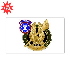 USAREC - M01 - 01 - United States Army Recruiting Command Sticker (Rectangle 10 pk) - Click Image to Close