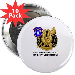 USAREC - M01 - 01 - United States Army Recruiting Command with Text 2.25" Button (10 pack)