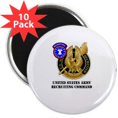 USAREC - M01 - 01 - United States Army Recruiting Command with Text 2.25" Magnet (10 pack)