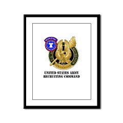 USAREC - M01 - 02 - United States Army Recruiting Command with Text Framed Panel Print