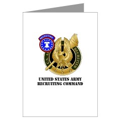 USAREC - M01 - 02 - United States Army Recruiting Command with Text Greeting Cards (Pk of 10)