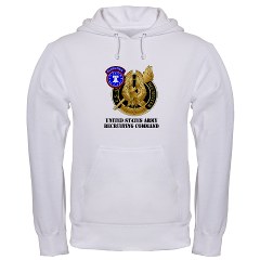 USAREC - A01 - 03 - United States Army Recruiting Command with Text Hooded Sweatshirt - Click Image to Close