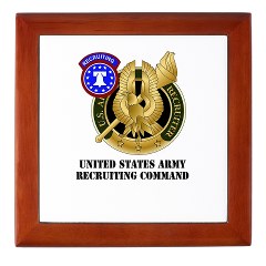 USAREC - M01 - 03 - United States Army Recruiting Command with Text Keepsake Box
