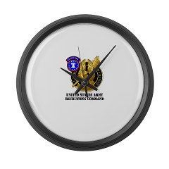 USAREC - M01 - 03 - United States Army Recruiting Command with Text Large Wall Clock - Click Image to Close