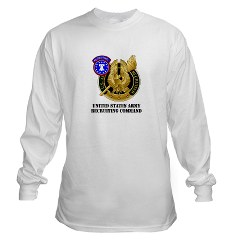 USAREC - A01 - 03 - United States Army Recruiting Command with Text Long Sleeve T-Shirt - Click Image to Close
