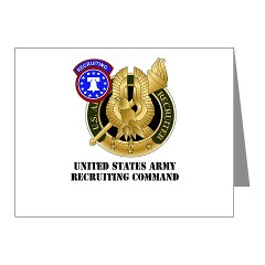 USAREC - M01 - 02 - United States Army Recruiting Command with Text Note Cards (Pk of 20)