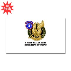 USAREC - M01 - 01 - United States Army Recruiting Command with Text Sticker (Rectangle 10 pk) - Click Image to Close