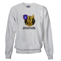 USAREC - A01 - 03 - United States Army Recruiting Command with Text Sweatshirt - Click Image to Close