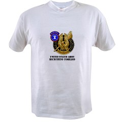 USAREC - A01 - 04 - United States Army Recruiting Command with Text Value T-Shirt - Click Image to Close