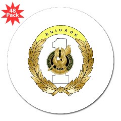 USAREC1RB - M01 - 01 - 1st Recruiting Brigade 3" Lapel Sticker (48 pk) - Click Image to Close