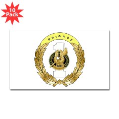 USAREC1RB - M01 - 01 - 1st Recruiting Brigade Sticker (Rectangle 10 pack) - Click Image to Close