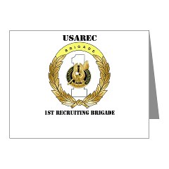 USAREC1RB - M01 - 02 - 1st Recruiting Brigade with Text Note Cards (Pk of 20)