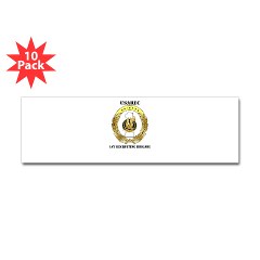 USAREC1RB - M01 - 01 - 1st Recruiting Brigade with Text Sticker (Bumper 10 pk) - Click Image to Close