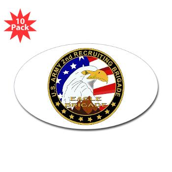 USAREC2RB - M01 - 01 - 2nd Recruiting Brigade Sticker (Oval 10 pk) - Click Image to Close