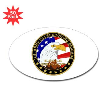 USAREC2RB - M01 - 01 - 2nd Recruiting Brigade Sticker (Oval 50 pk) - Click Image to Close