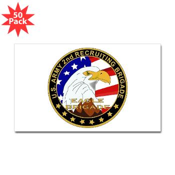 USAREC2RB - M01 - 01 - 2nd Recruiting Brigade Sticker (Rectangle 50 pk) - Click Image to Close