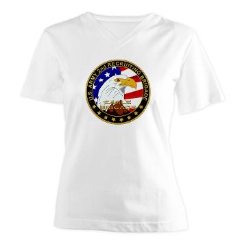 USAREC2RB - A01 - 04 - 2nd Recruiting Brigade - Women's V-Neck T-Shirt