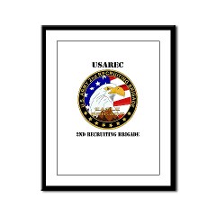 USAREC2RB - M01 - 02 - 2nd Recruiting Brigade with Text Framed Panel Print