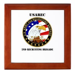 USAREC2RB - M01 - 03 - 2nd Recruiting Brigade with Text Keepsake Box - Click Image to Close