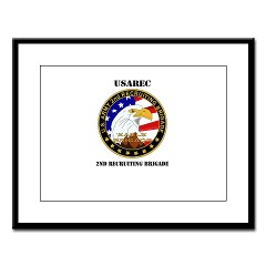 USAREC2RB - M01 - 02 - 2nd Recruiting Brigade with Text Large Framed Print