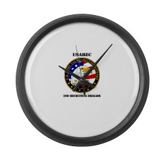USAREC2RB - M01 - 03 - 2nd Recruiting Brigade with Text Large Wall Clock