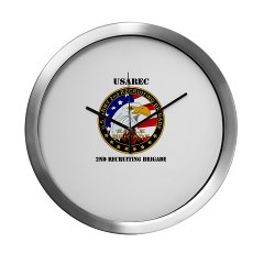 USAREC2RB - M01 - 03 - 2nd Recruiting Brigade with Text Modern Wall Clock