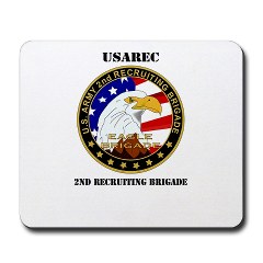 USAREC2RB - M01 - 03 - 2nd Recruiting Brigade with Text Mousepad - Click Image to Close
