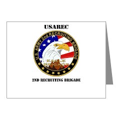 USAREC2RB - M01 - 02 - 2nd Recruiting Brigade with Text Note Cards (Pk of 20)
